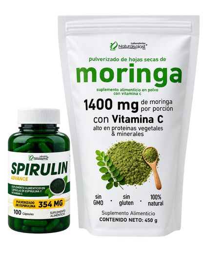 Combo Energía Verde Moringa + Espirulina