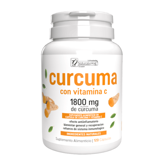 Cúrcuma con vitamina C en cápsulas