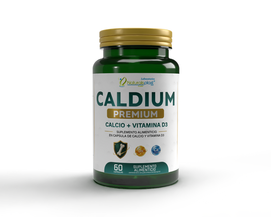 Caldium Premium, frasco de 60 cápsulas de calcio y vitamina D3