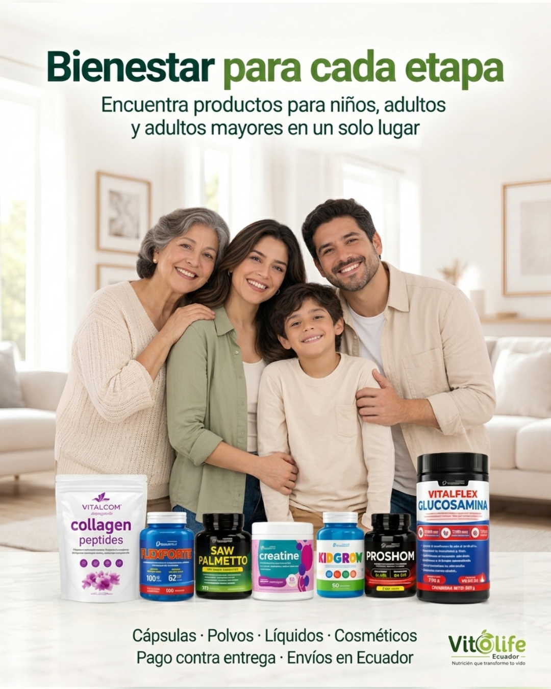 Vitalife Ecuador — Bienestar para cada etapa (móvil)